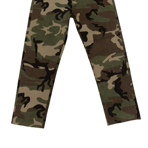 NWT Re Done Originals Stovepipe Jeans Womens 31 28 High Rise Camo Distressed - Picture 4 of 8